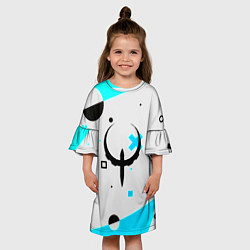 Платье клеш для девочки Quake game pattern, цвет: 3D-принт — фото 2