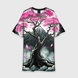 Детское платье Япония сакура и горы