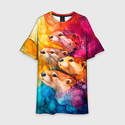 Детское платье Четыре выдры