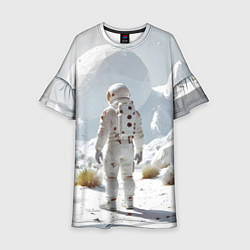 Детское платье Астронавт на белой планете