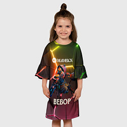 Платье клеш для девочки Deadlock Bebop неоновые плиты, цвет: 3D-принт — фото 2