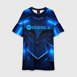Детское платье Deadlock logo и синий неон
