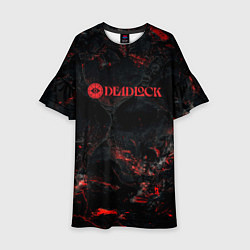 Детское платье Deadlock logo red texture