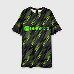 Детское платье Deadlock зеленые молнии