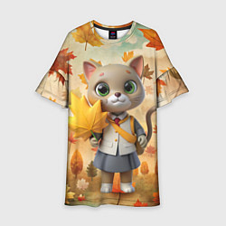 Детское платье Кошечка школьница