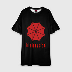 Платье клеш для девочки Biohazard resident game, цвет: 3D-принт
