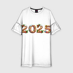 Детское платье Надпись новогодняя 2025 из пряников