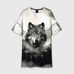 Детское платье Голова серого волка