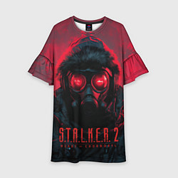 Платье клеш для девочки Stalker 2 в противогазе, цвет: 3D-принт