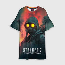 Платье клеш для девочки Stalker 2 радиоактивный дым, цвет: 3D-принт
