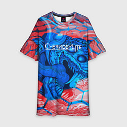 Платье клеш для девочки Chernobylite monster, цвет: 3D-принт