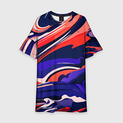 Детское платье Абстракция разводов разноцветная