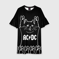 Детское платье AC DC: cat rock