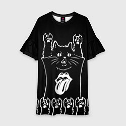Детское платье Rolling Stones: cat rock