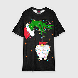 Платье клеш для девочки Гринч похищает у зубной феи, цвет: 3D-принт