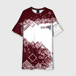 Платье клеш для девочки Сноуборд горы зовут, цвет: 3D-принт