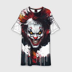 Детское платье Голова Джокера бело-черный стиль