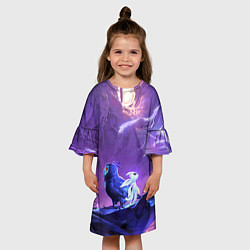 Платье клеш для девочки Ori and the Will of the Wisps, цвет: 3D-принт — фото 2