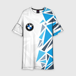 Детское платье Бмв - фрагментация синяя