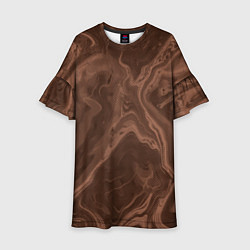 Детское платье Коричневый абстракция в точку