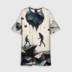 Детское платье Сюрреалистичные люди и камни