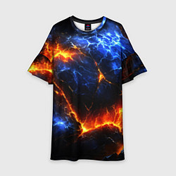 Детское платье Лада и лед в разломе плит