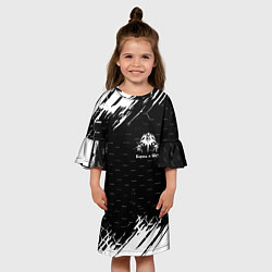 Платье клеш для девочки Король и шут краски броня, цвет: 3D-принт — фото 2