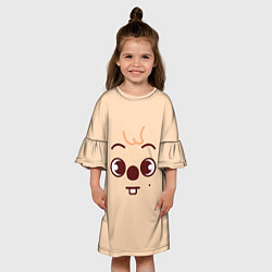 Платье клеш для девочки Quokka skzoo, цвет: 3D-принт — фото 2