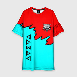 Детское платье Ведьмак краски логотип