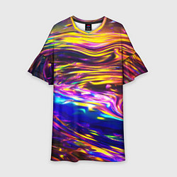 Детское платье Неоновые полосы текстура