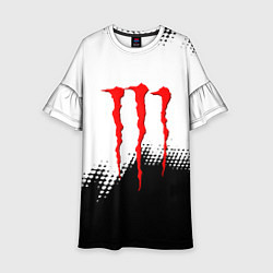 Детское платье Monster energy чёрно белые краски