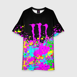 Детское платье Monster energy краски неоновые