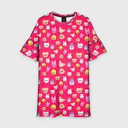 Платье клеш для девочки Skzoo pattern pink, цвет: 3D-принт