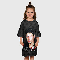 Платье клеш для девочки Юрий Хой из Сектор газа, цвет: 3D-принт — фото 2