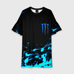 Детское платье Monster energy голубые краски