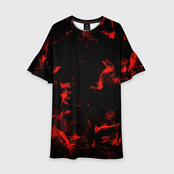 Платье клеш для девочки Color red black, цвет: 3D-принт