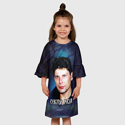 Платье клеш для девочки Юра Хой на фоне леса, цвет: 3D-принт — фото 2