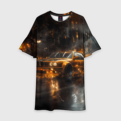 Детское платье Желтый БМВ в огне