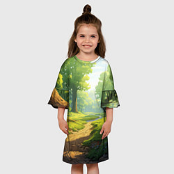 Платье клеш для девочки Fabulous forest, цвет: 3D-принт — фото 2