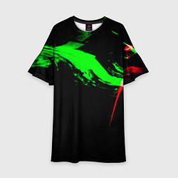 Детское платье Color black green red