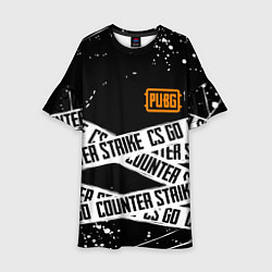 Платье клеш для девочки CS x pubg, цвет: 3D-принт