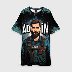 Платье клеш для девочки Админ в разгрузке, цвет: 3D-принт