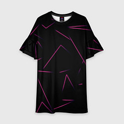 Платье клеш для девочки Color pink line, цвет: 3D-принт