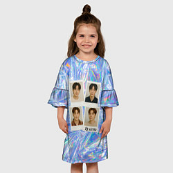 Платье клеш для девочки Astro четыре фото, цвет: 3D-принт — фото 2
