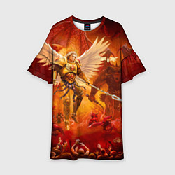 Платье клеш для девочки Сангвиний великий ангел, цвет: 3D-принт