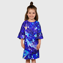 Платье клеш для девочки Небо-Звезды, цвет: 3D-принт — фото 2