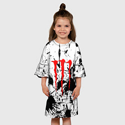 Платье клеш для девочки Monster energy краски, цвет: 3D-принт — фото 2