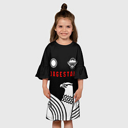 Платье клеш для девочки Dagestan sport black, цвет: 3D-принт — фото 2