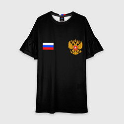 Платье клеш для девочки Russia sports team, цвет: 3D-принт