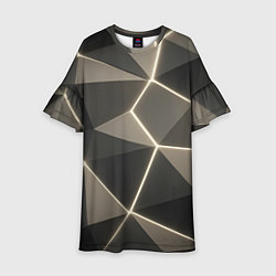 Детское платье Серая объемная текстура с гранями